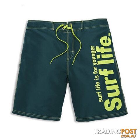 dark green / SZippay Brand Male Beach Shorts Active Bermuda Quick-drying Man Swimwear Swimsuit XXXL Size Boxer Trunks Men Bottoms Boardshorts