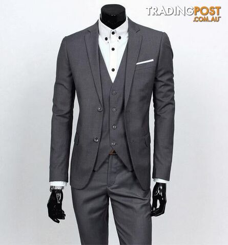 Dark grey 2 buttons / XXLZippay Three-piece formal blazer suit / Male suit of cultivate one's morality Business suits
