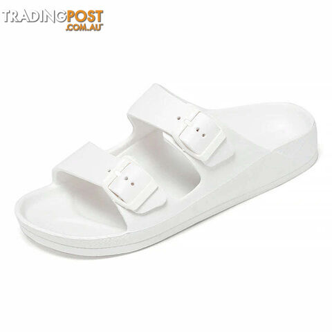 White / 40Zippay Women Men Slippers Soft Sandals Women Beach Casual Shoes EVA Slides Original Men Flip-flop