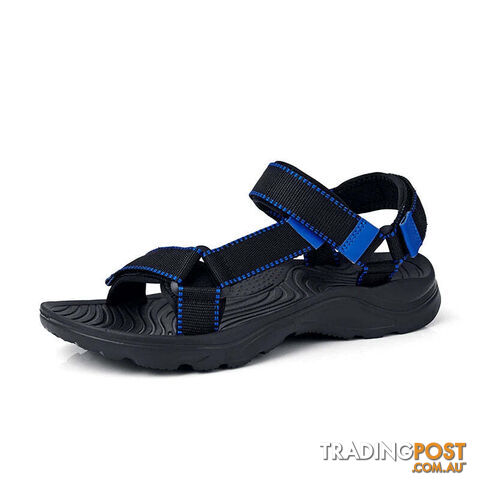 Black Blue / 8Zippay Men Sandals Non-slip Summer Flip Flops Outdoor Beach Slippers Casual Shoes Men's shoes Water Shoes