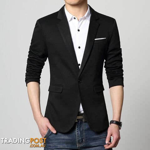 3625 black / XXLZippay Slim Fit Casual jacket Cotton Men Blazer Jacket Single Button Gray Mens Suit Jacket Autumn Patchwork Coat Male Suite