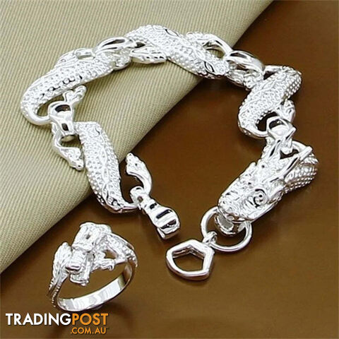 16Zippay Fine Jewelry Set 925 Sterling Silver Sideways Snake Chain Bracelet Necklace Sets For Women Men Fashion Charm Jewelry Gift