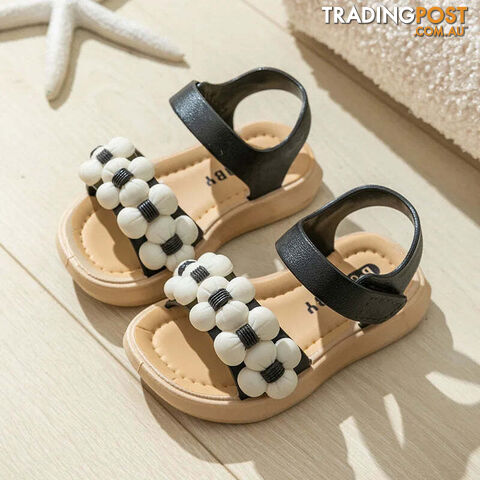 black / 33inner19cmZippay Children's Slippers Summer Girls and Boys Bathroom Home Anti slip Beach Shoes Soft Soled Baby Sandals