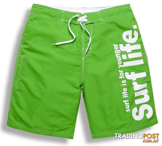 Green / XXXLZippay Brand Male Beach Shorts Active Bermuda Quick-drying Man Swimwear Swimsuit XXXL Size Boxer Trunks Men Bottoms Boardshorts