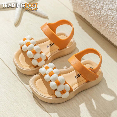 Orange / 20inner12.5cmZippay Children's Slippers Summer Girls and Boys Bathroom Home Anti slip Beach Shoes Soft Soled Baby Sandals