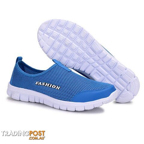 blue / 12.5Zippay Summer Style Men Shoes Male Casual Slip On Network Shoe Man Breathable Mesh Shoes Men Loafers Size Plus XMR199