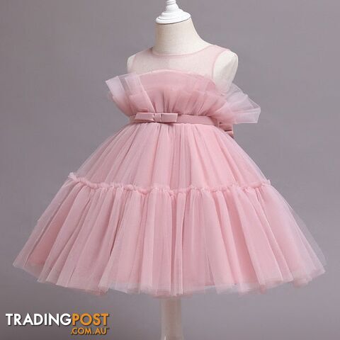 Style 3 Pink / 4TZippay Toddler Girls Tulle Dress Kids Baby Girl Christmas Princess Dresses Wedding and Evening Robes Children 2022 New Year Clothes