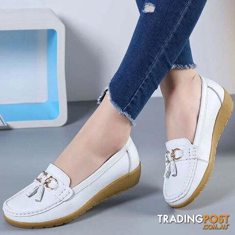 WHITE / 39Zippay Women Shoes Women Sports Shoes With Low Heels Loafers Slip On Casual Sneaker Zapatos Mujer White Shoes Female Sneakers Tennis