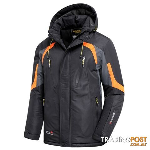 Black / 54 3XLZippay Men Winter New Outdoor Jet Ski Premium Snow Warm Parkas Jacket Coat Men Outwear Casual Hooded Waterproof Thick Fleece Parka Men