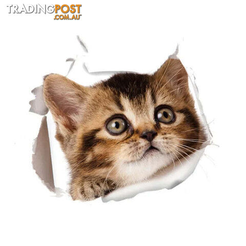 cat16Zippay Cats 3D Wall Sticker Toilet Stickers Hole View Vivid Dogs Bathroom For Home Decoration Animals Vinyl Decals Art Wallpaper Poster