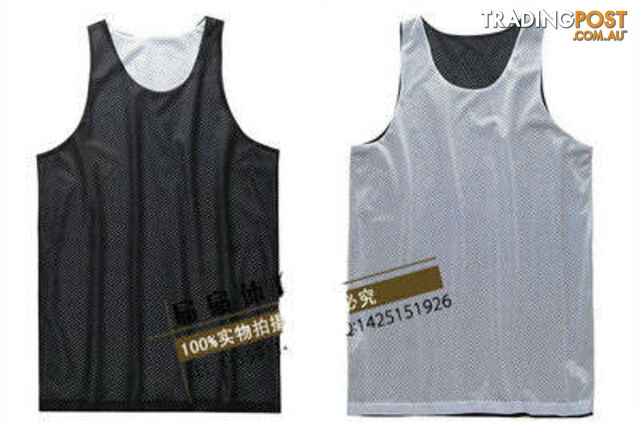 Black / XLZippay Double-sides Wearing Ultra-light Breathable Basketball Jersey Reversible Sport Jerseys Big Size Training Jersey Gym Jerseys