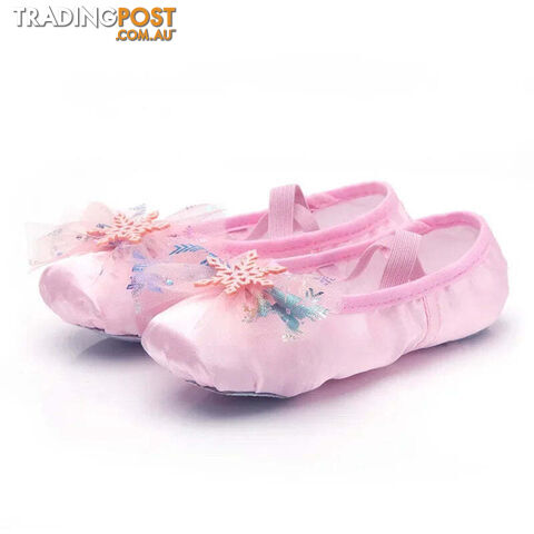 Cherry pink / 29Zippay Lovely Princess Dance Soft Soled Ballet Shoe Children Girls Cat Claw Chinese Ballerina Exercises Shoes