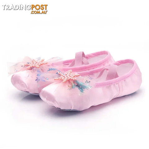 Cherry pink / 26Zippay Lovely Princess Dance Soft Soled Ballet Shoe Children Girls Cat Claw Chinese Ballerina Exercises Shoes