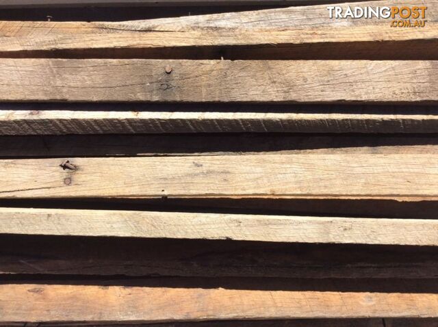 Stringy bark hard wood timber purlins 50 years old