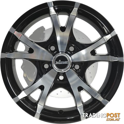 KING WHEELS KT 6 GLOSS BLACK MACHINED - photo 2 of 2