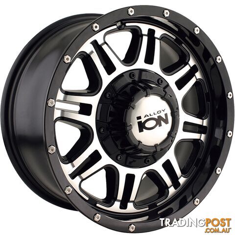 ION WHEELS 186 GLOSS BLACK MACHINED FACE
