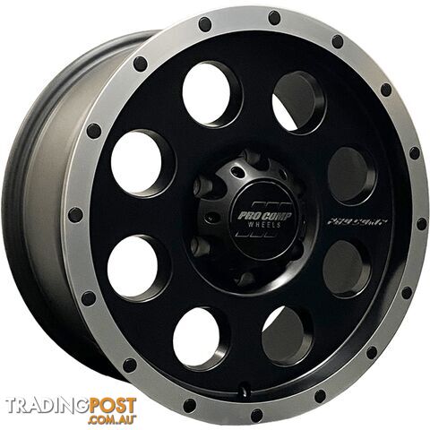 PRO COMP SERIES 45 PROXY SATIN BLACK MACHINED LIP