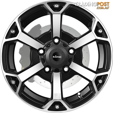 KING WHEELS DIGGA MATTE BLACK MACHINED FACE - photo 2 of 2