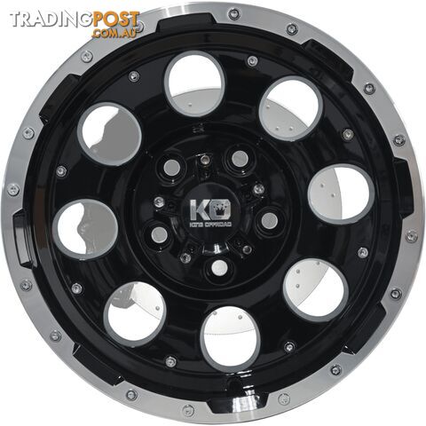 KING WHEELS BULLET GLOSS BLACK MACHINED LIP - photo 2 of 2
