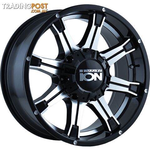 ION WHEELS 196 GLOSS BLACK MACHINED FACE WITH MACHINED UNDERCUT