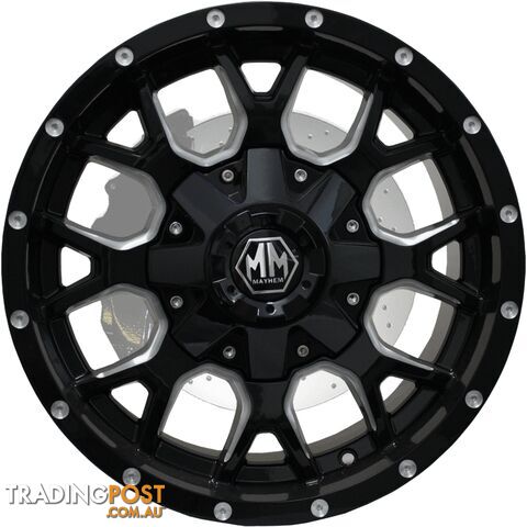 MAYHEM WHEELS WARRIOR GLOSS BLACK MILLED - photo 2 of 2