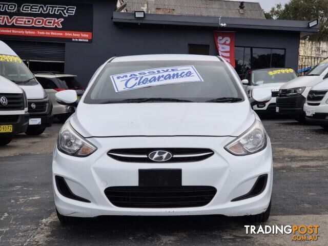 2016 HYUNDAI ACCENT RB4 ACTIVE HATCHBACK 5DR MAN 6SP 1.4I [MY17] HATCH
