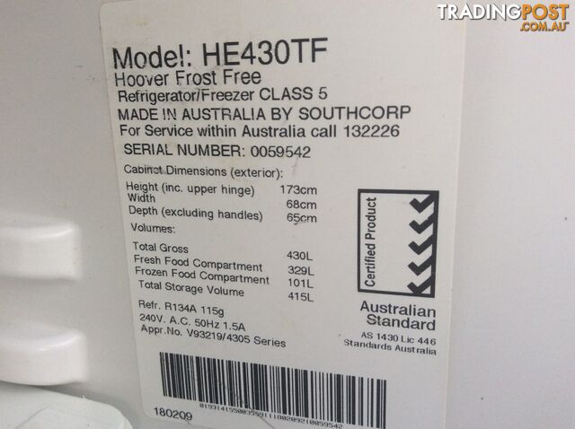 FRIDGE FREEZER HOOVER CONTOUR PLUS FREE MICROWAVE