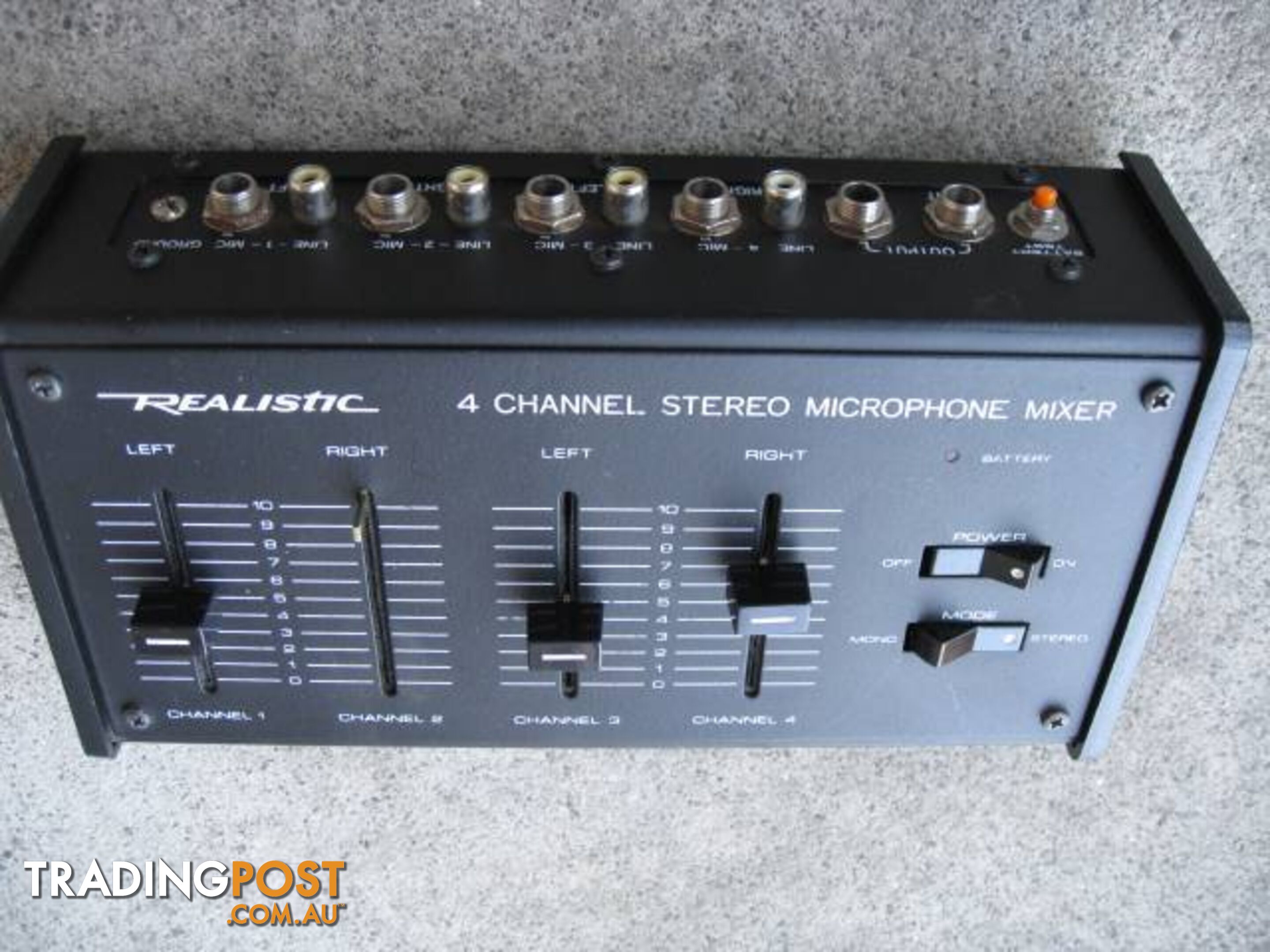 REALISTIC 4 CHANNEL STEREO MICROPHONE MIXER pickup 3168 or post