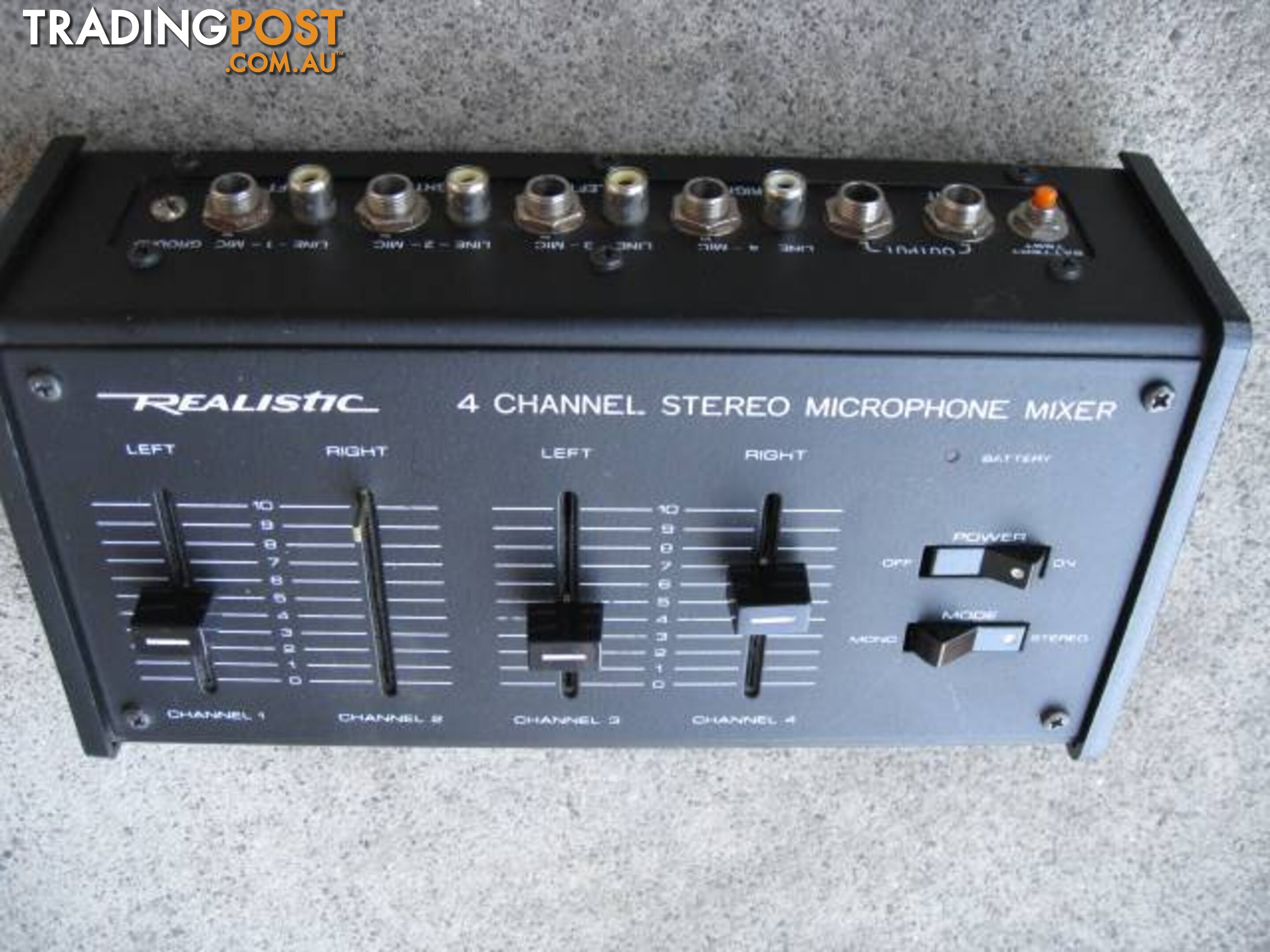 REALISTIC 4 CHANNEL STEREO MICROPHONE MIXER pickup 3168 or post