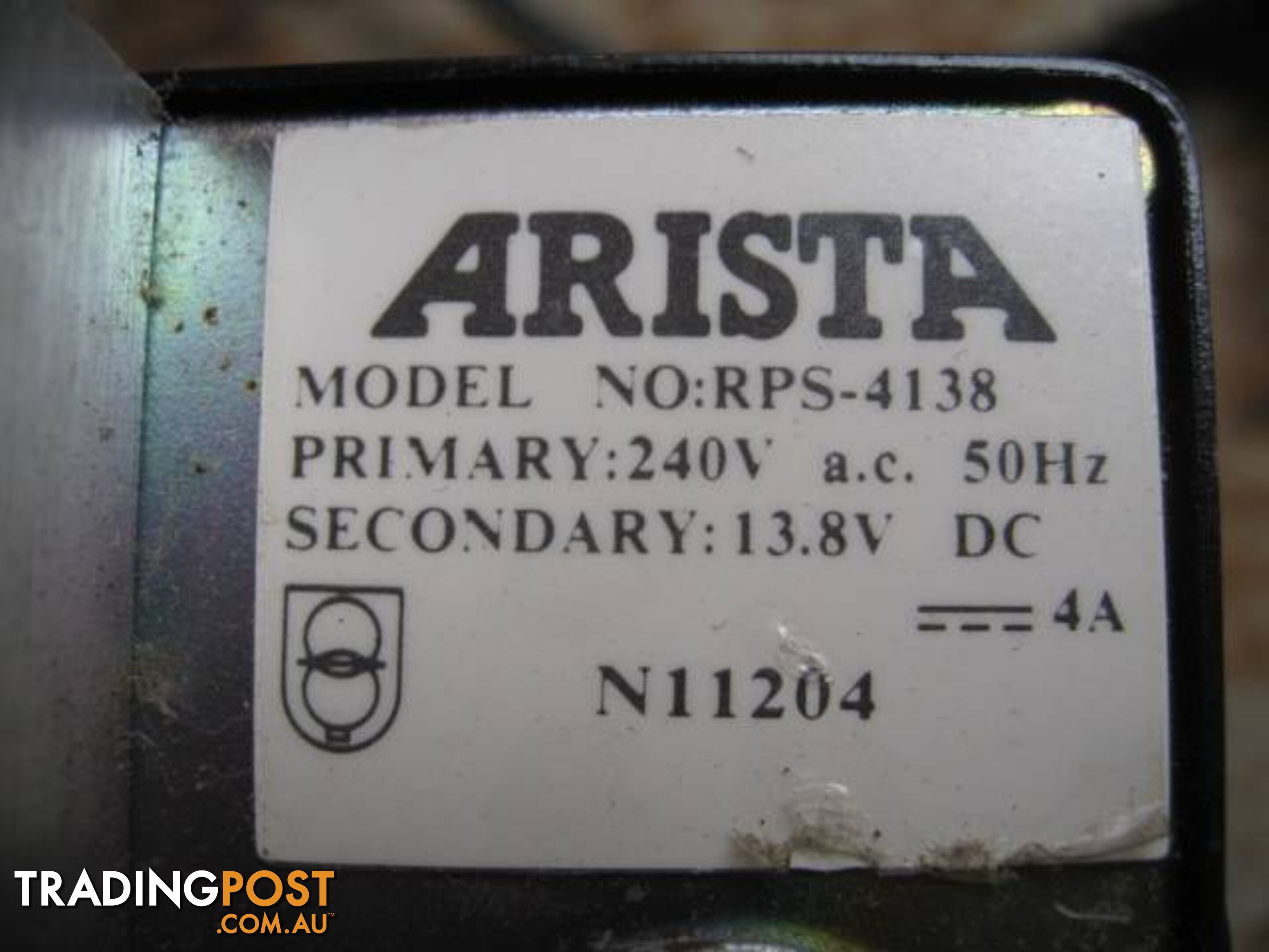 13.8 VOLT DC PROWER SUPPLY 4 AMP ARISTA RPS-4138