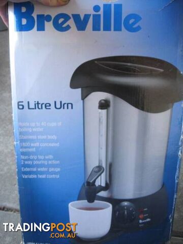 Breville - URN6 - 6 Litre Urn new RRP $169 used just a few time