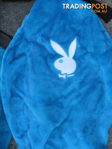 BLUE PLAYBOY SEAT COVERS FRONT AND REAR