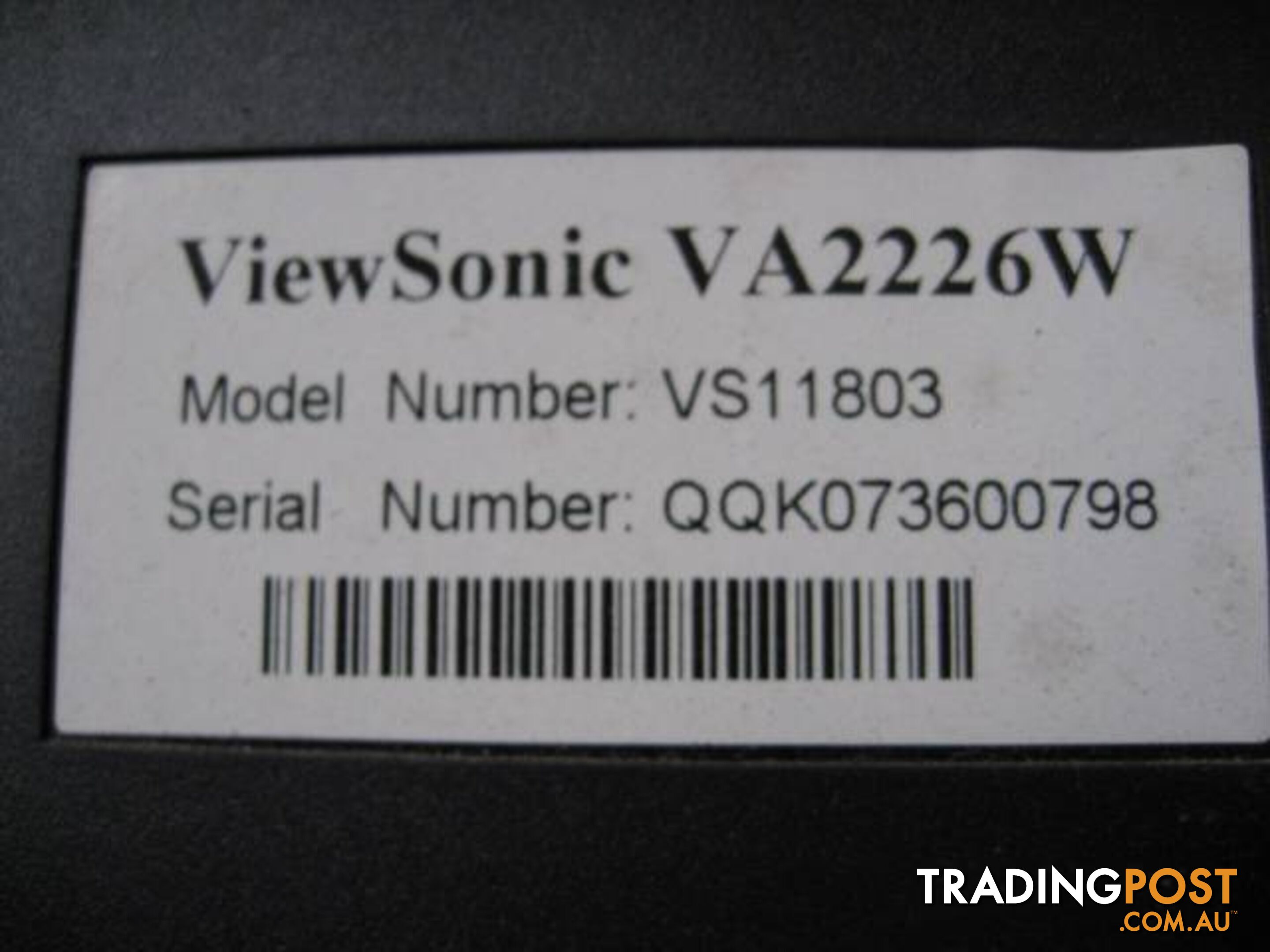 VA2226W VIEWSONIC 22" MONITOR EXCELLENT CONDITION 2 AVAILABLE