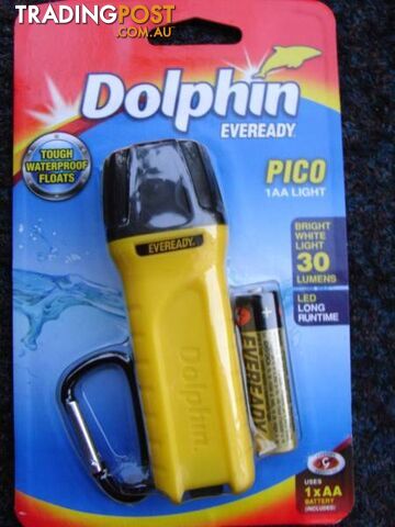 3x EVEREADY DOLPHIN PICO TOUGH WATERPROOF FLOATING LED KEY RING