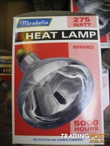 4x MIRABELLA 275W EDISON SCREW CAP INFRARED BATHROOM HEATING LAMP - photo 2 of 10