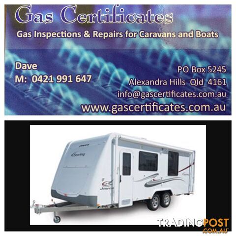 Gas Certificates and Repairs for Caravans