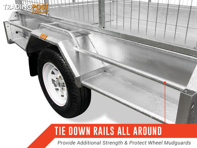 7x4 Heavy duty premium Box Trailer Galvanised Price include 600mm CAGE - photo 3 of 12