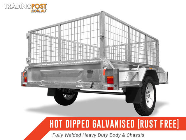 7x4 Heavy duty premium Box Trailer Galvanised Price include 600mm CAGE - photo 4 of 12