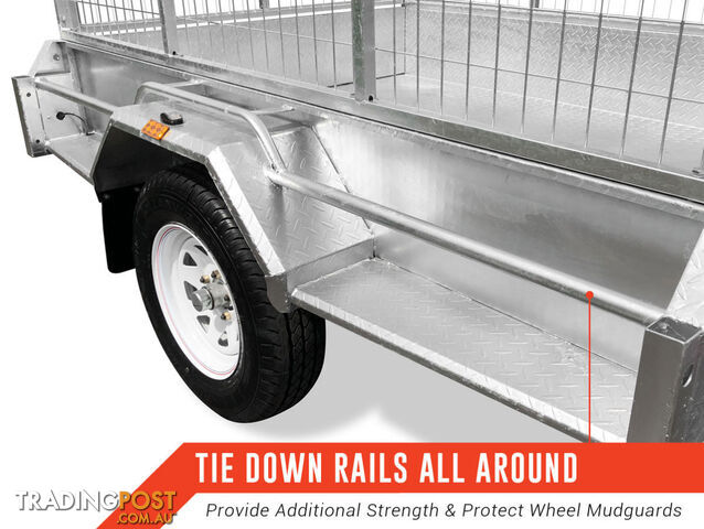 8x5 Premium Box Trailer (Fully Welded) Galvanised with free 600mm cage - photo 5 of 15