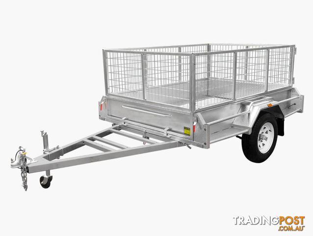 7x4 Heavy duty premium Box Trailer Galvanised Price include 900mm CAGE