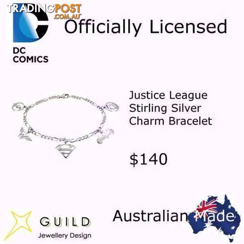 Justice League Sterling Silver Bracelet