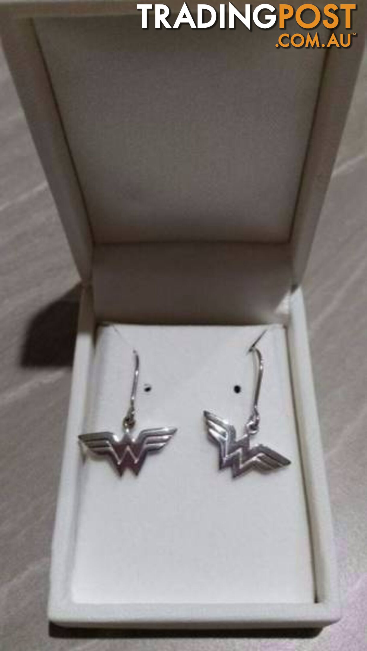 Wonder Woman Sterling Silver Hook Earrings