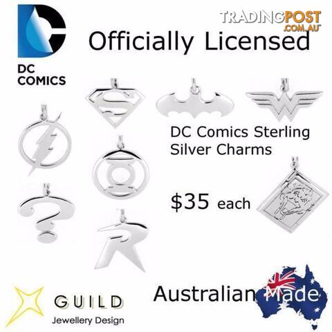 DC Comics Sterling Silver Charms