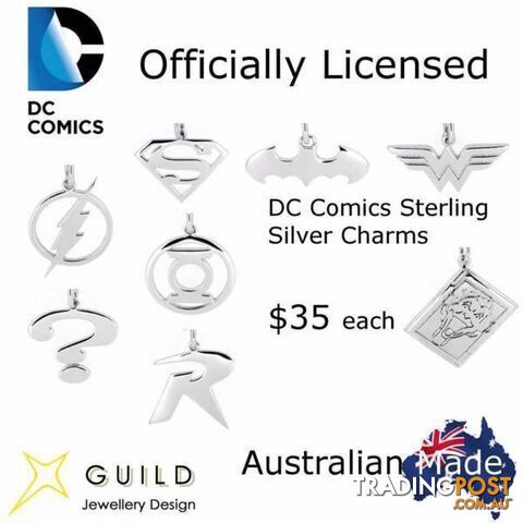 DC Comics Sterling Silver Charms