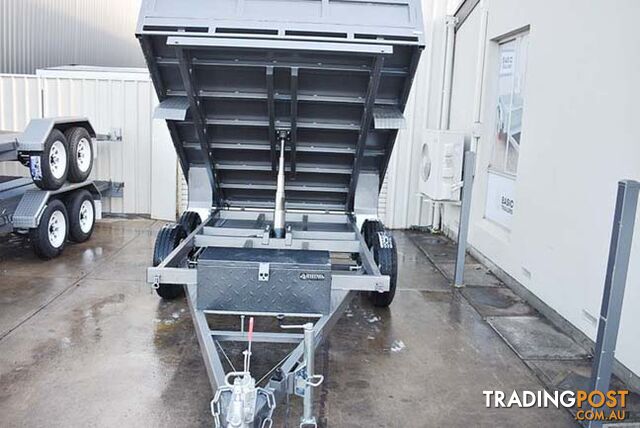 12X7 HYDRAULIC FLAT TOP TRAILER  TANDEM AXLE, ATM: 1990  4500KG