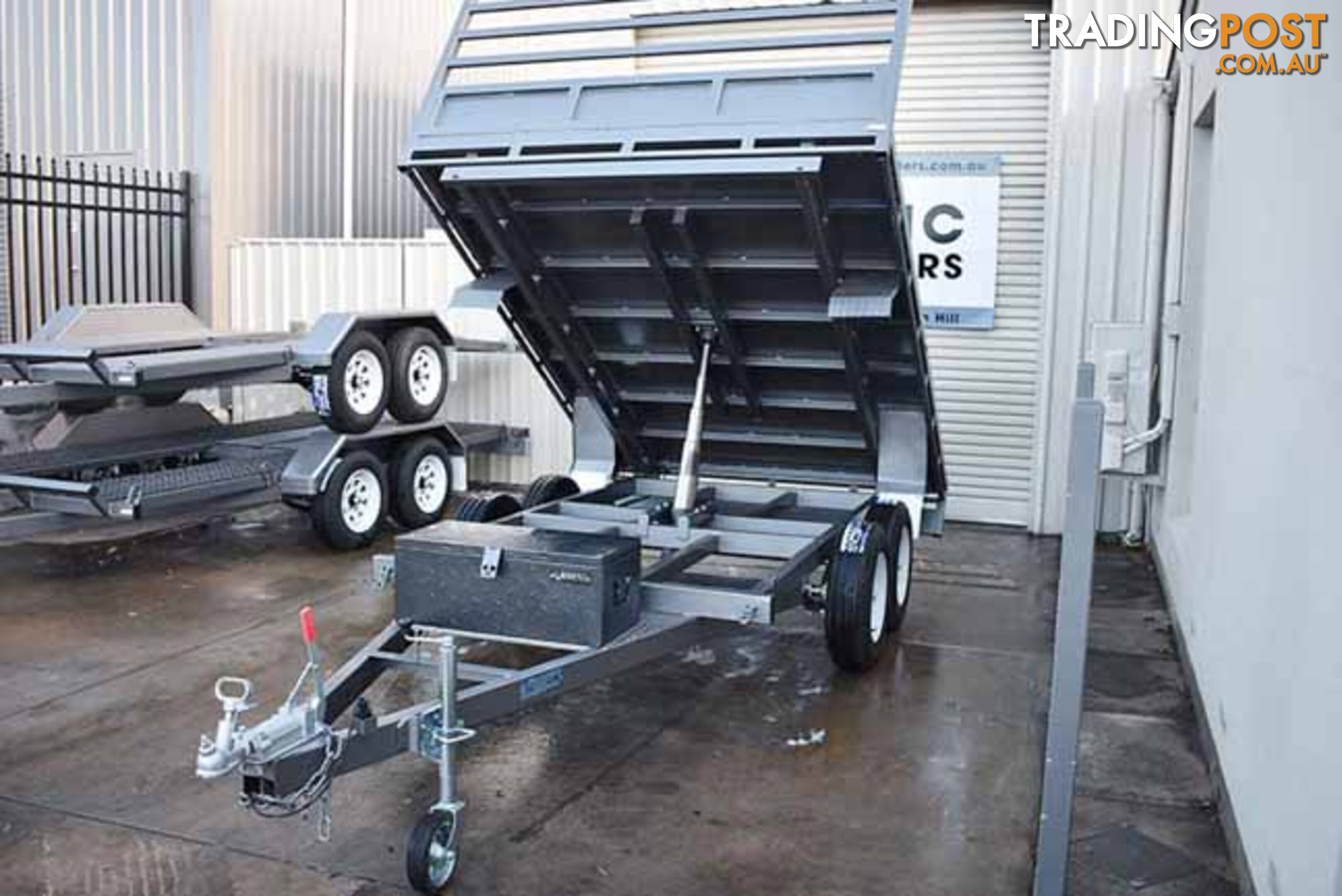 12X7 HYDRAULIC FLAT TOP TRAILER  TANDEM AXLE, ATM: 1990  4500KG