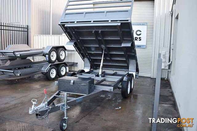 12X7 HYDRAULIC FLAT TOP TRAILER  TANDEM AXLE, ATM: 1990  4500KG