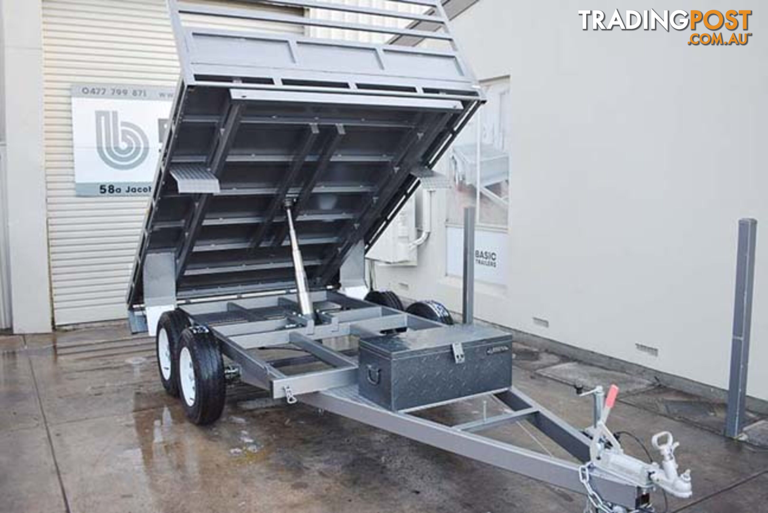 12X7 HYDRAULIC FLAT TOP TRAILER  TANDEM AXLE, ATM: 1990  4500KG