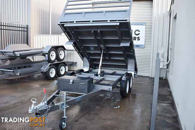 14X8 HYDRAULIC FLAT TOP TRAILER  TANDEM AXLE, ATM: 1990  4500KG