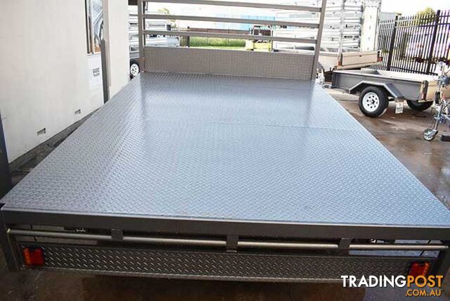 14X8 HYDRAULIC FLAT TOP TRAILER  TANDEM AXLE, ATM: 1990  4500KG